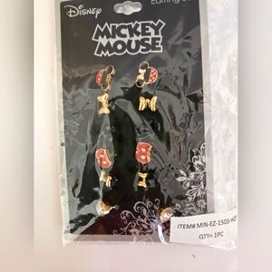 Disney Mickey Mouse Gold and Red Earring Collection